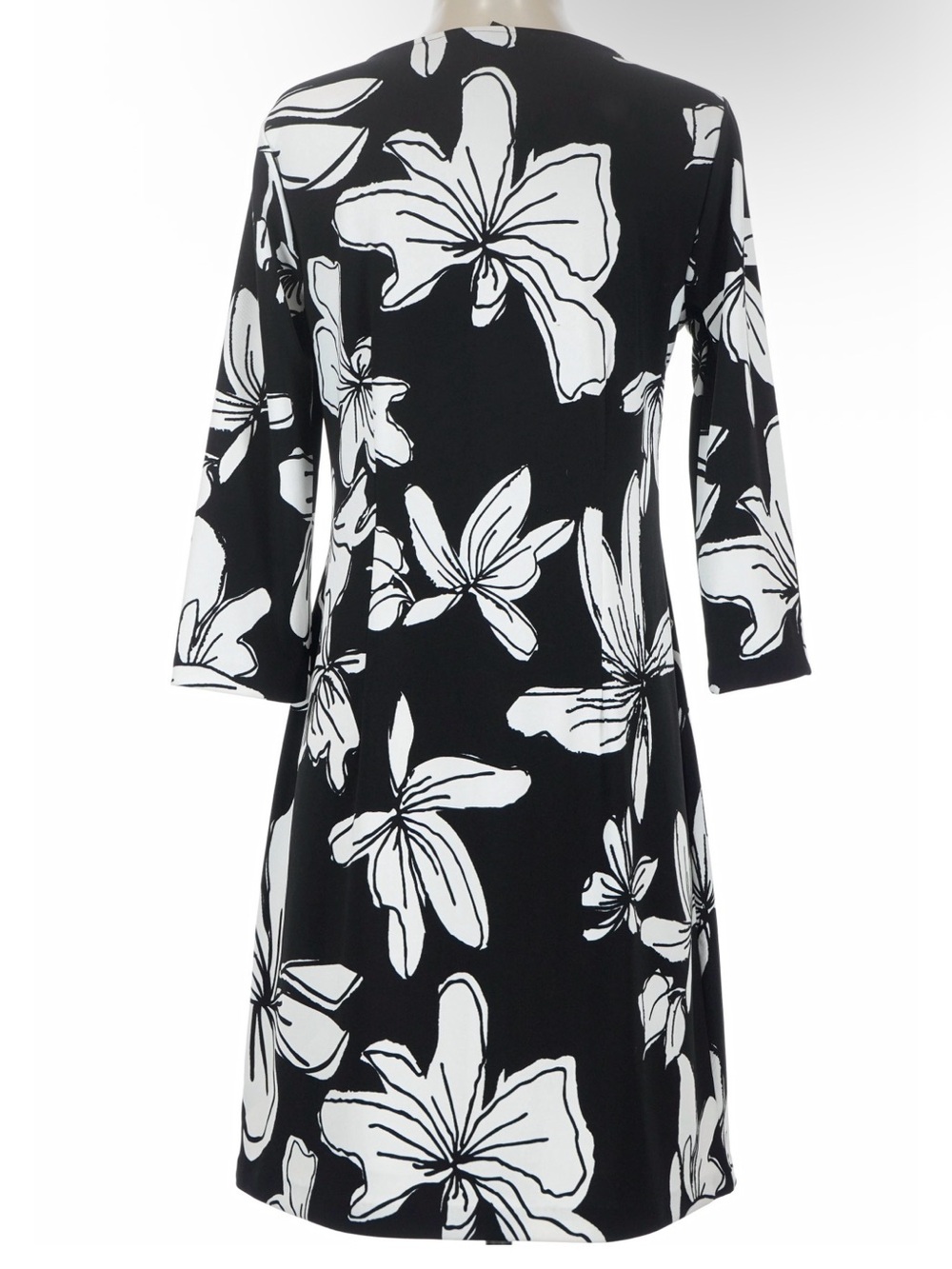 Boston Proper Black and White Floral Dress